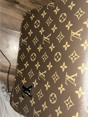 Louis Vuitton Brown Monogram Canvas Crossbody with Gold Monogram